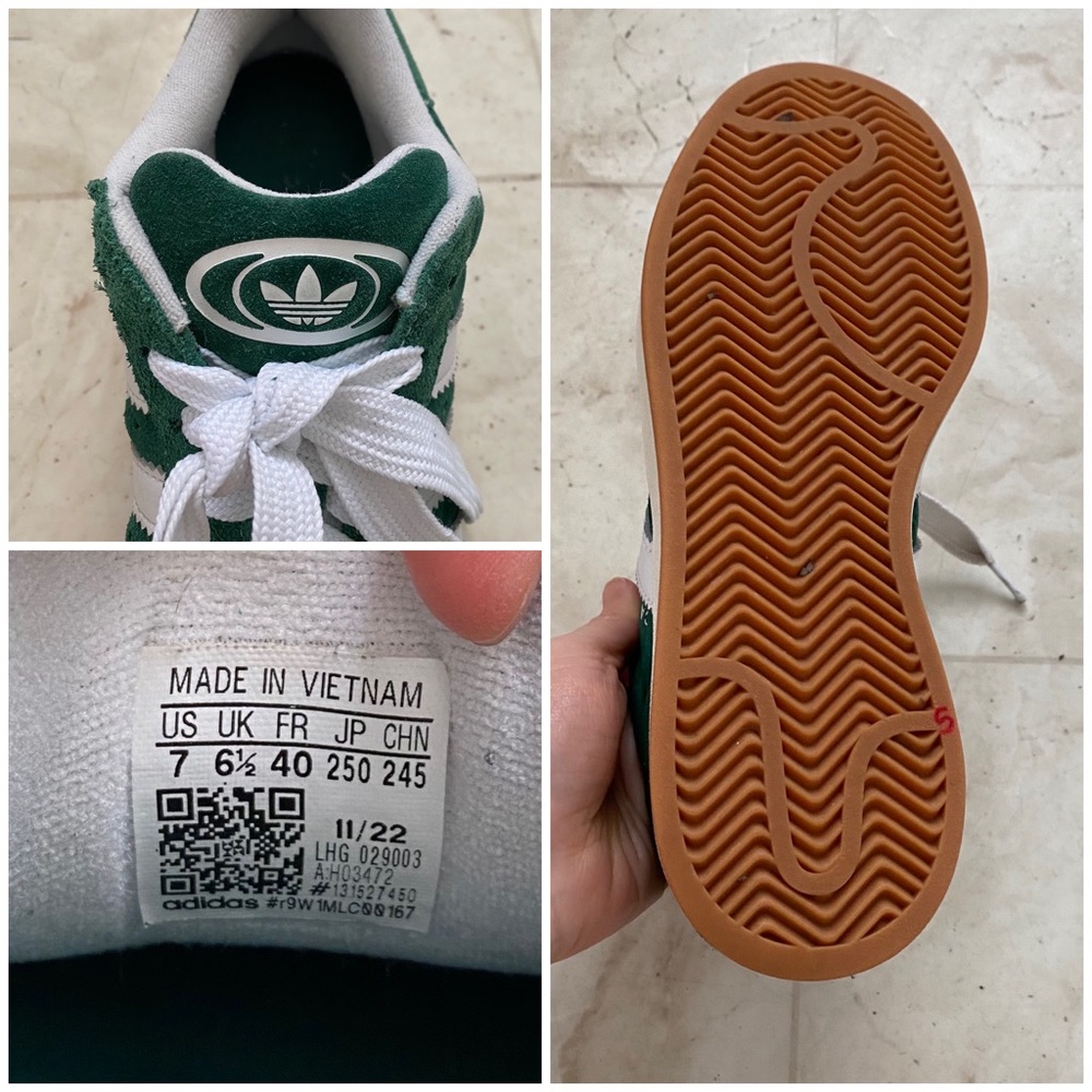 $110 Adidas Campus 00s Green Suede Lace-up Low Top Shoes Sneakers Women's Size 8 - Picture 14 of 14
